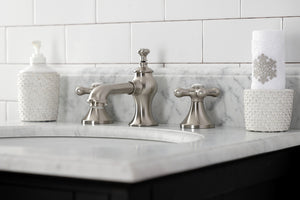 Kingston Brass KC7068AX Vintage 8 in. Widespread Bathroom Faucet, Brushed Nickel