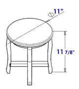 ALFI brand AB4406 11" Cedar Wood Round  Stool Multi-Purpose Accessory
