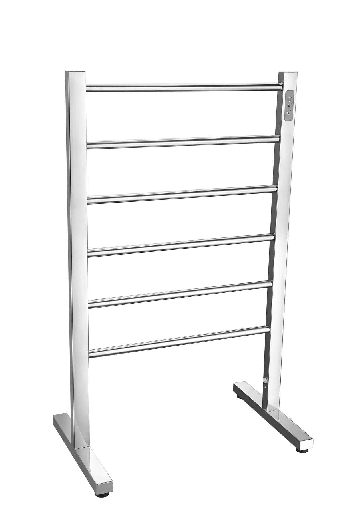 ANZZI TW-AZ068CH Kiln Series 6-Bar Stainless Steel Floor Mounted Electric Towel Warmer Rack in Polished Chrome