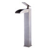 ALFI brand AB1597-BN Brushed Nickel Single Hole Tall Waterfall Bathroom Faucet