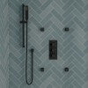 Black Matte 2" Square Adjustable Shower Body Spray