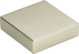 Atlas Homewares Thin Square Knob 1 1/4 Inch Brushed Nickel