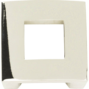 Atlas Homewares Centinel Square Knob 1 1/4 Inch (c-c) Polished Nickel