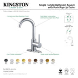 Fauceture LS8433DL Concord Single-Handle Bathroom Faucet with Push Pop-Up, Brushed Brass