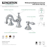 Kingston Brass KC7162BAL 8 in. Widespread Bathroom Faucet, Polished Brass