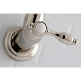 Kingston Brass KS3106TAL Tudor Wall Mount Pot Filler Kitchen Faucet, Polished Nickel