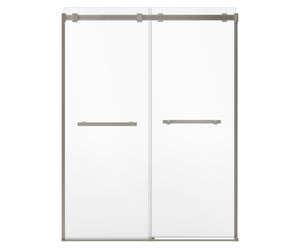 MAAX 136955-810-305-000 Duel Alto 56-59 X 78 in. 8mm Bypass Shower Door for Alcove Installation with GlassShield® glass in Brushed Nickel