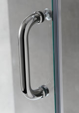 ANZZI SDAZ03-01C-022L Archon 46 in. x 72 in. Framed Hinged Shower Door in Chrome with Port 36 x 48 in. Shower Base in White