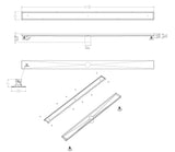 ALFI brand 47" Stainless Steel Linear Shower Drain with No Cover