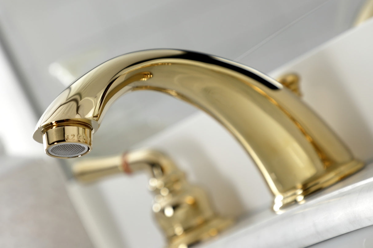 Kingston Brass KB962B Widespread Bathroom Faucet, Polished Brass