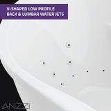 ANZZI FT-AZ102 Lori 6 ft. Whirlpool and Air Bath Tub in White