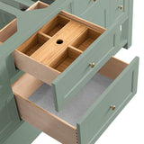 Breckenridge 72" Double Vanity, Smokey Celadon w/ 3 CM Ethereal Noctis Top