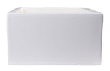 ALFI brand AB2418SB-B  24" Biscuit Smooth Thick Wall Fireclay Single Bowl Farm Sink