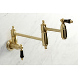 Kingston Brass KS3107PKL Duchess Wall Mount Pot Filler, Brushed Brass