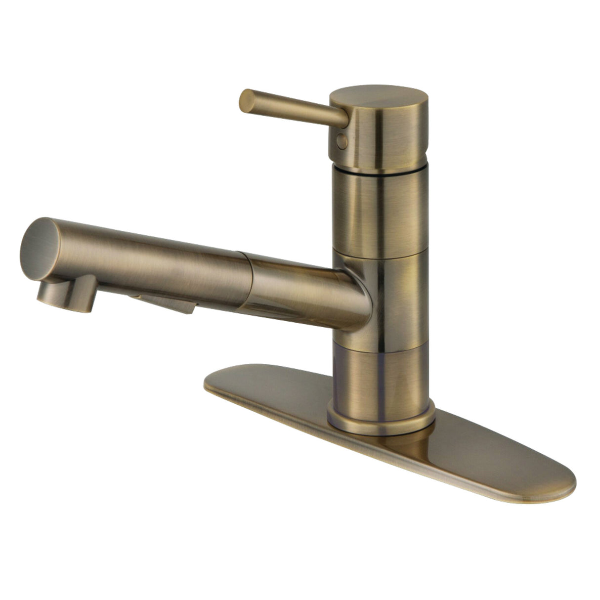 Gourmetier LS84DLAB Concord Single-Handle Pull-Out Kitchen Faucet, Antique Brass