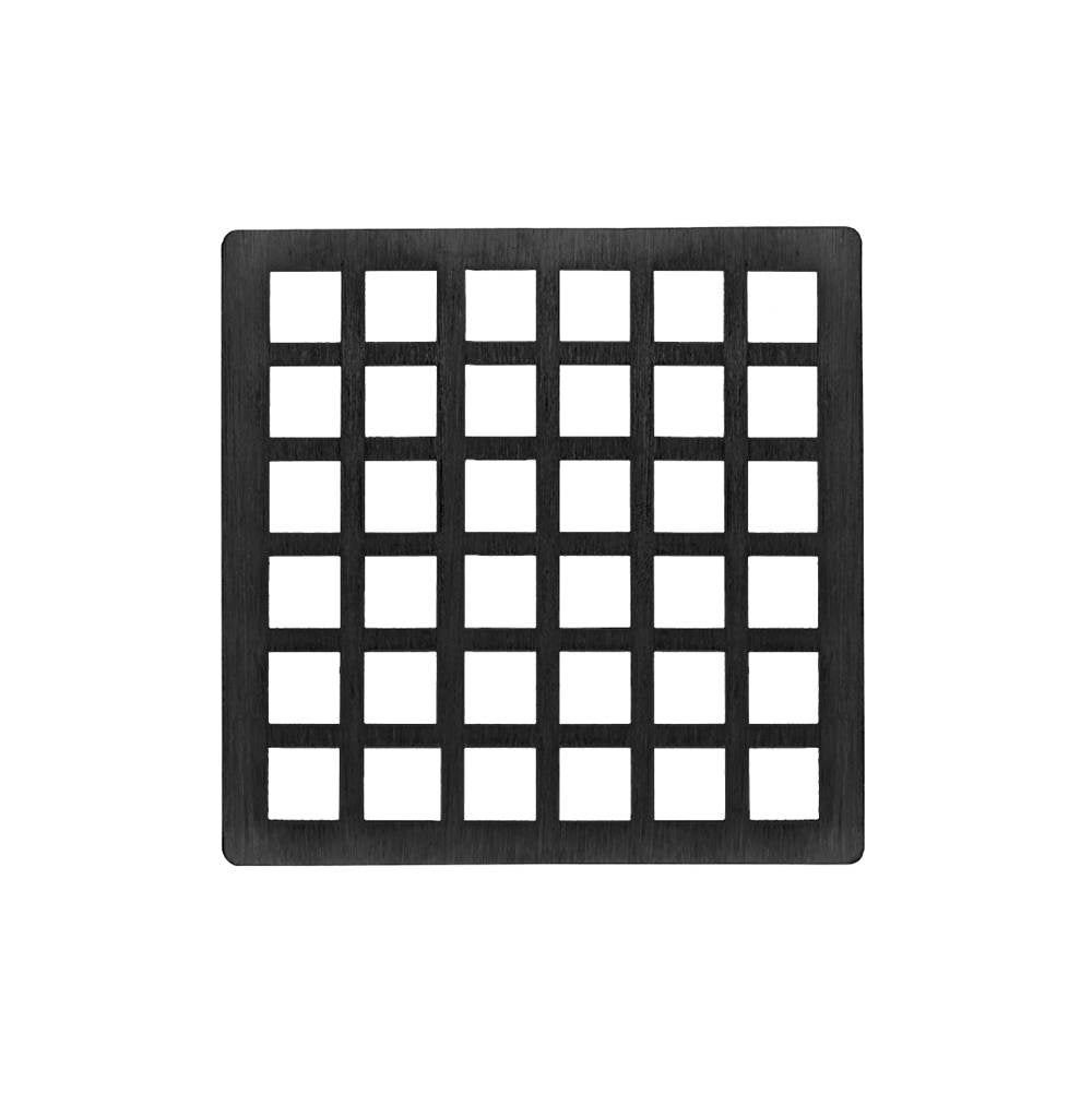 Infinity Drain QS 4 4” Strainer - Squares Pattern for Q 4, QD 4, QDB 4