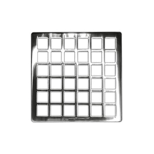 Infinity Drain QS 4 4” Strainer - Squares Pattern for Q 4, QD 4, QDB 4