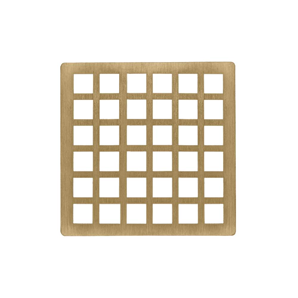 Infinity Drain QS 4 4” Strainer - Squares Pattern for Q 4, QD 4, QDB 4