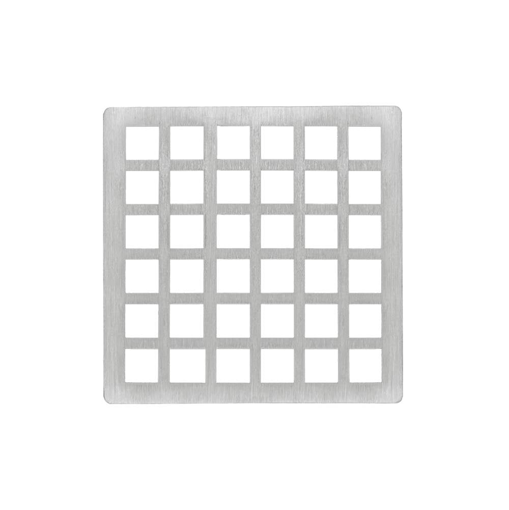 Infinity Drain QS 4 4” Strainer - Squares Pattern for Q 4, QD 4, QDB 4