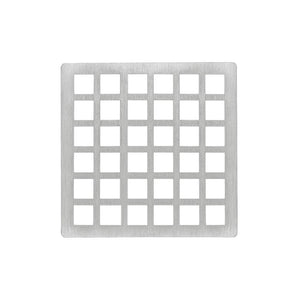 Infinity Drain QS 4 4” Strainer - Squares Pattern for Q 4, QD 4, QDB 4