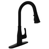 ANZZI KF-AZ301MB Sifo Hands Free Touchless 1-Handle Pull-Down Sprayer Kitchen Faucet with Motion Sense and Fan Sprayer in Matte Black