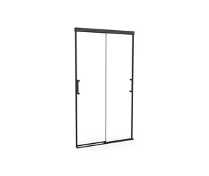 MAAX 138520-900-340-000 Incognito 74 39-42 x 74 in. 8mm Bypass Shower Door for Alcove Installation with Clear glass in Matte Black