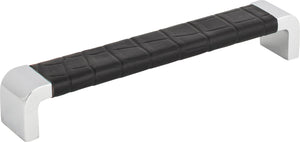 Atlas Homewares Paradigm Pull 6 5/16 Inch (c-c) CH & Black Croc Leather