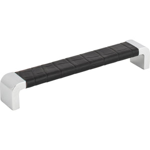 Atlas Homewares Paradigm Pull 6 5/16 Inch (c-c) CH & Black Croc Leather
