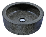 ANZZI LS-AZ8202 Black Iro Vessel Sink in Speckled Stone