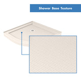 DreamLine Prime 36 in. x 74 3/4 in. Semi-Frameless Frosted Glass Sliding Shower Enclosure in Oil Rubbed Bronze, Biscuit Base Kit