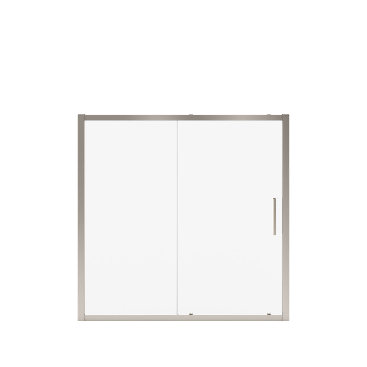 MAAX 135246-900-305-000 Connect 57-58 ½ x 57 in. 6mm Sliding Tub Door for Alcove Installation with Clear glass in Brushed Nickel