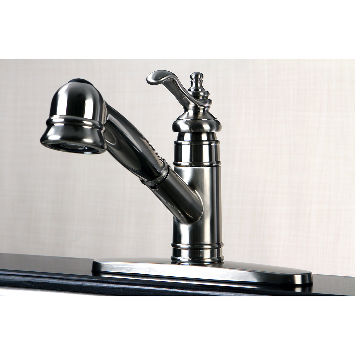 Gourmetier GSC7578TL Templeton Single-Handle Pull-Out Kitchen Faucet, Brushed Nickel
