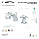 Kingston Brass KB952AX Victorian Mini-Widespread Bathroom Faucet, Polished Brass