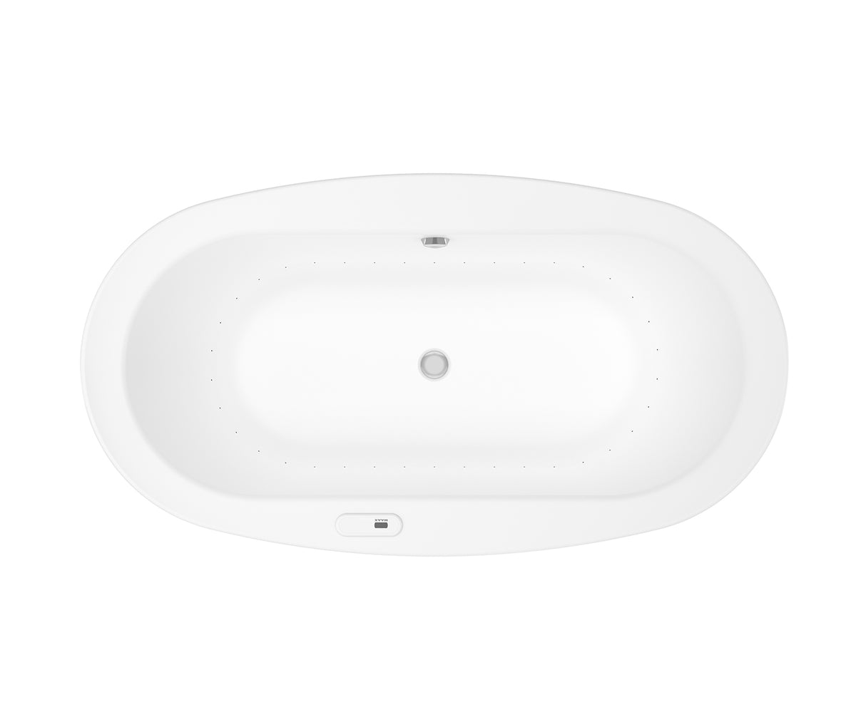 MAAX 105359-055-001-107 Jazz F 66 x 36 Acrylic Freestanding Center Drain Aerofeel Bathtub in White with White Skirt