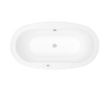 MAAX 105359-055-001-107 Jazz F 66 x 36 Acrylic Freestanding Center Drain Aerofeel Bathtub in White with White Skirt