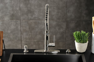 Gourmetier LS8778DL Concord Single-Handle Pre-Rinse Kitchen Faucet, Brushed Nickel