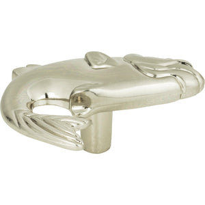 Atlas Homewares Fish Knob 2 1/4 Inch Brushed Nickel