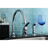 Kingston Brass KB821 Single-Handle Widespread Kitchen Faucet, Polished Chrome