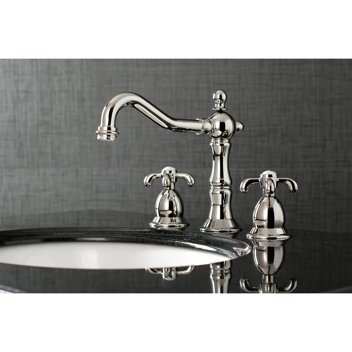 Kingston Brass KS1976TX 8 in. Widespread Bathroom Faucet, Polished Nickel