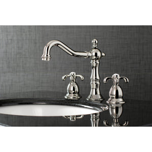 Kingston Brass KS1976TX 8 in. Widespread Bathroom Faucet, Polished Nickel