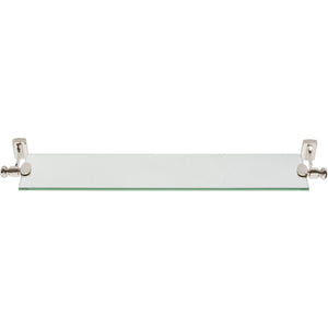 Atlas Homewares Legacy Bath Glass Shelf 24 Inch Polished Nickel