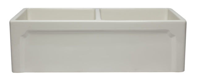 ALFI brand AB3318DB-B 33 inch Biscuit Reversible Double Fireclay Farmhouse Kitchen Sink