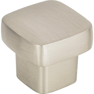 Atlas Homewares Chunky Square Knob Small 1 Inch Brushed Nickel
