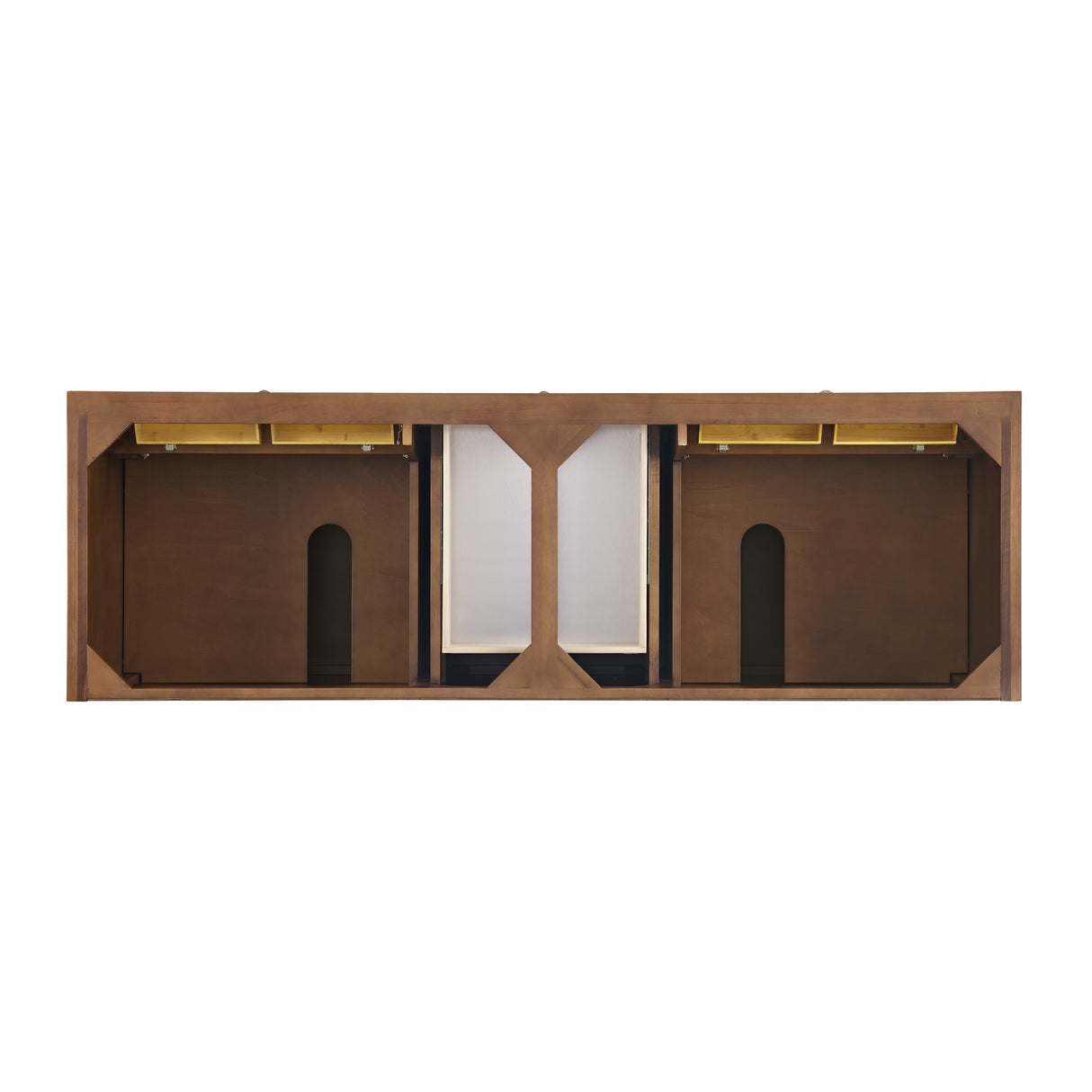 Lorelai 72" Double Vanity, Mid-Century Walnut, w/ 3 CM Siberian Silestone Top