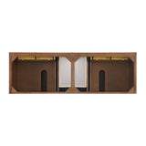 Lorelai 72" Double Vanity, Mid-Century Walnut, w/ 3 CM Siberian Silestone Top