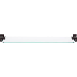 Atlas Homewares Sutton Place Bath Glass Shelf 24 Inches Venetian Bronze