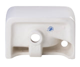 ALFI brand AB101 Small White Wall Mounted Ceramic Bathroom Sink Basin