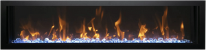 Amantii SYM-SLIM-60 Symmetry Xtraslim Smart Electric  -60" WiFi Enabled Fireplace, Featuring a  MultiFunction  Remote Control, Multi Speed Flame Motor
