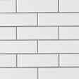 Retro brick bianco 11.13X14.5 porcelain mesh mounted mosaic tile SMOT-PT-RETBIA-2X6 product shot multiple tiles angle view