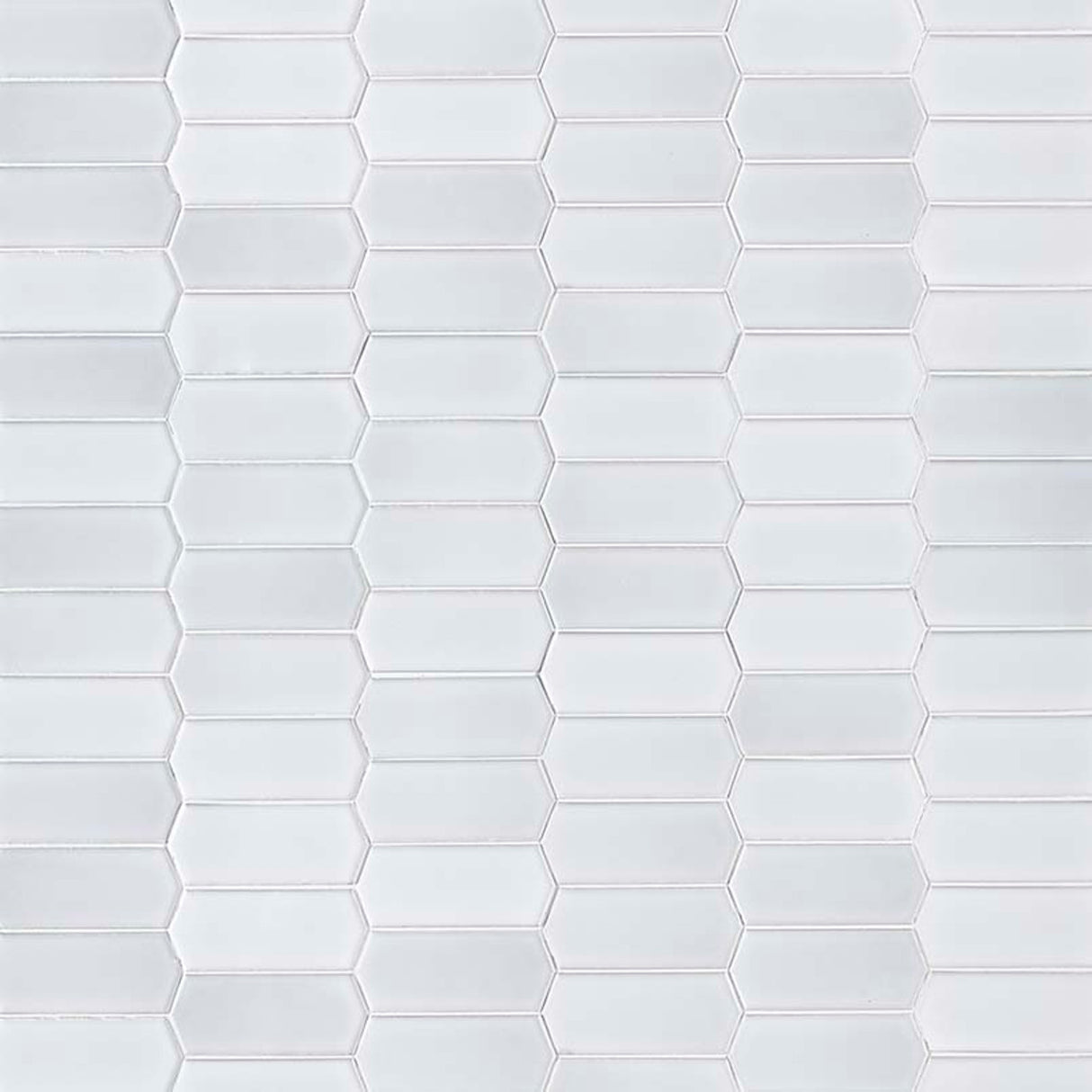 Retro picket bianco 11.5X14.25 porcelain mesh mounted mosaic tile SMOT-PT-RETBIA-PKT product shot multiple tiles angle view